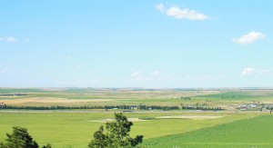 The view of Morton County, N.D., and I-94 from Salem Sue's viewpoint.