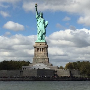 The Statue of Liberty as seen from the ferry. Photo courtesy of Deb & Doug Haefner.
